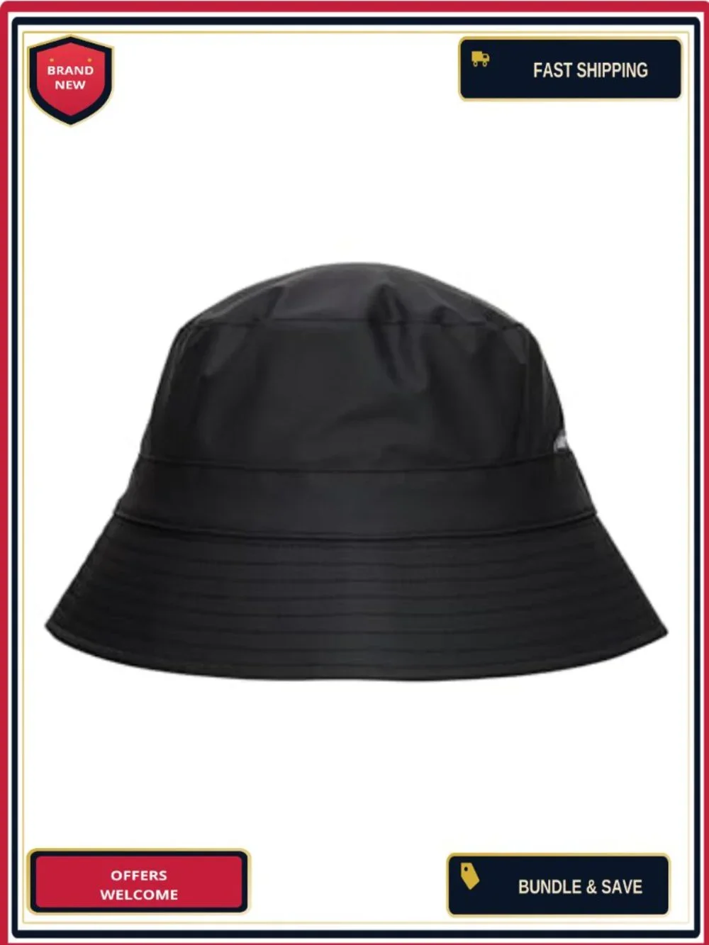 Waterproof Windproof Packable Unisex Low Brim Bucket Hat